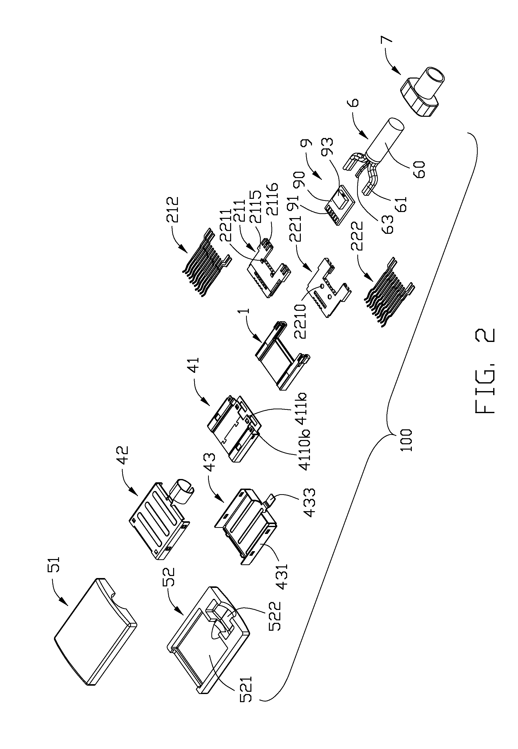 Cable assembly with elecrical and optical transmitting