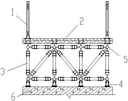 A modern bamboo pedestrian truss bridge