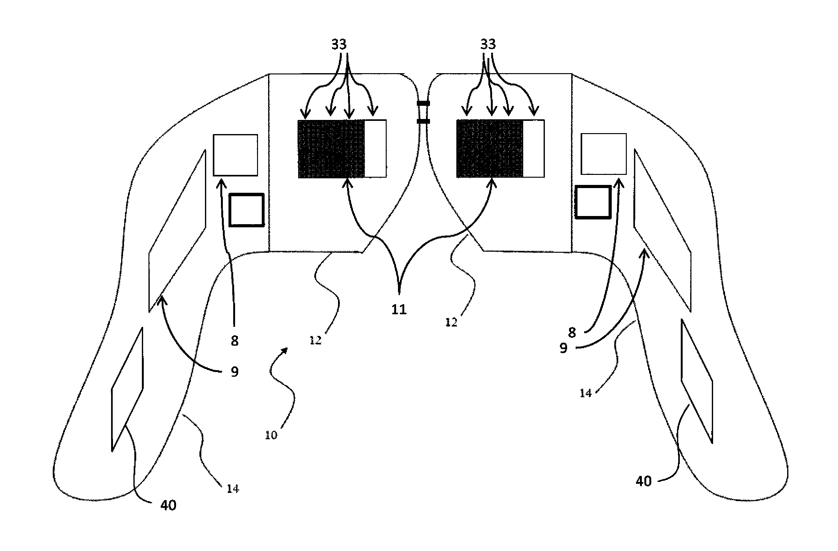 Head-mounted display control with sensory stimulation