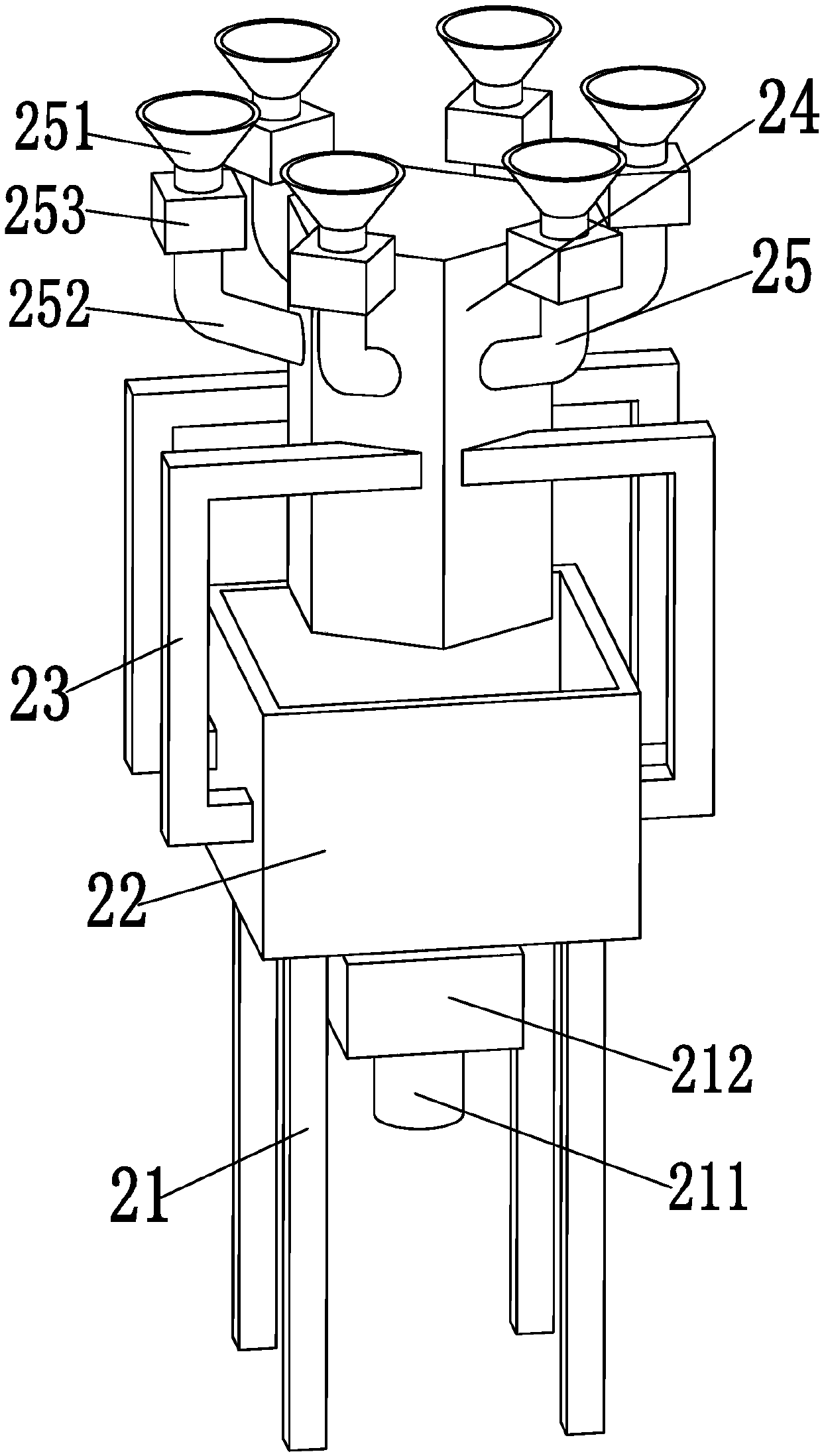 A special rapid batching device for aquaculture feed