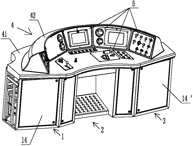 Railway vehicle driver operating console on-vehicle integrated assembly process