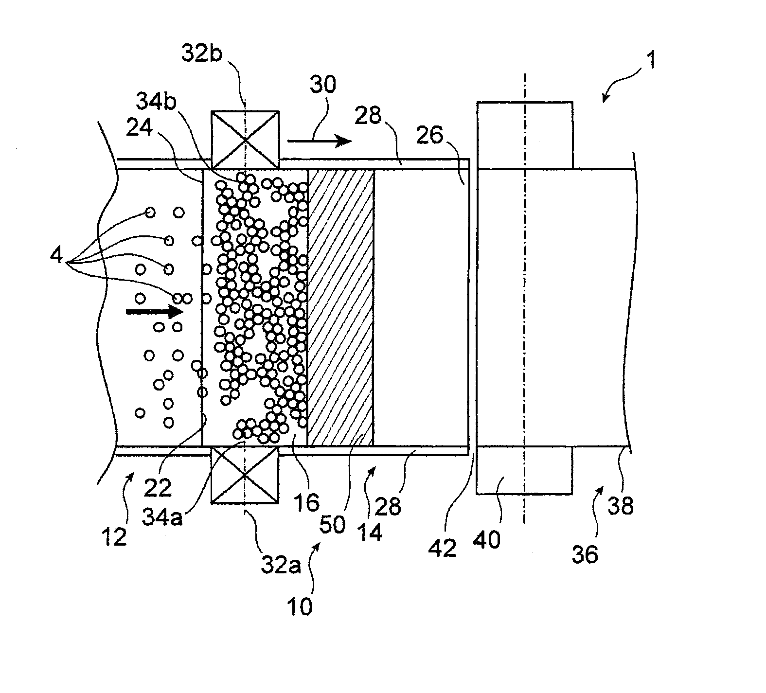 Facility and method for depositing a film of ordered particles onto a moving substrate