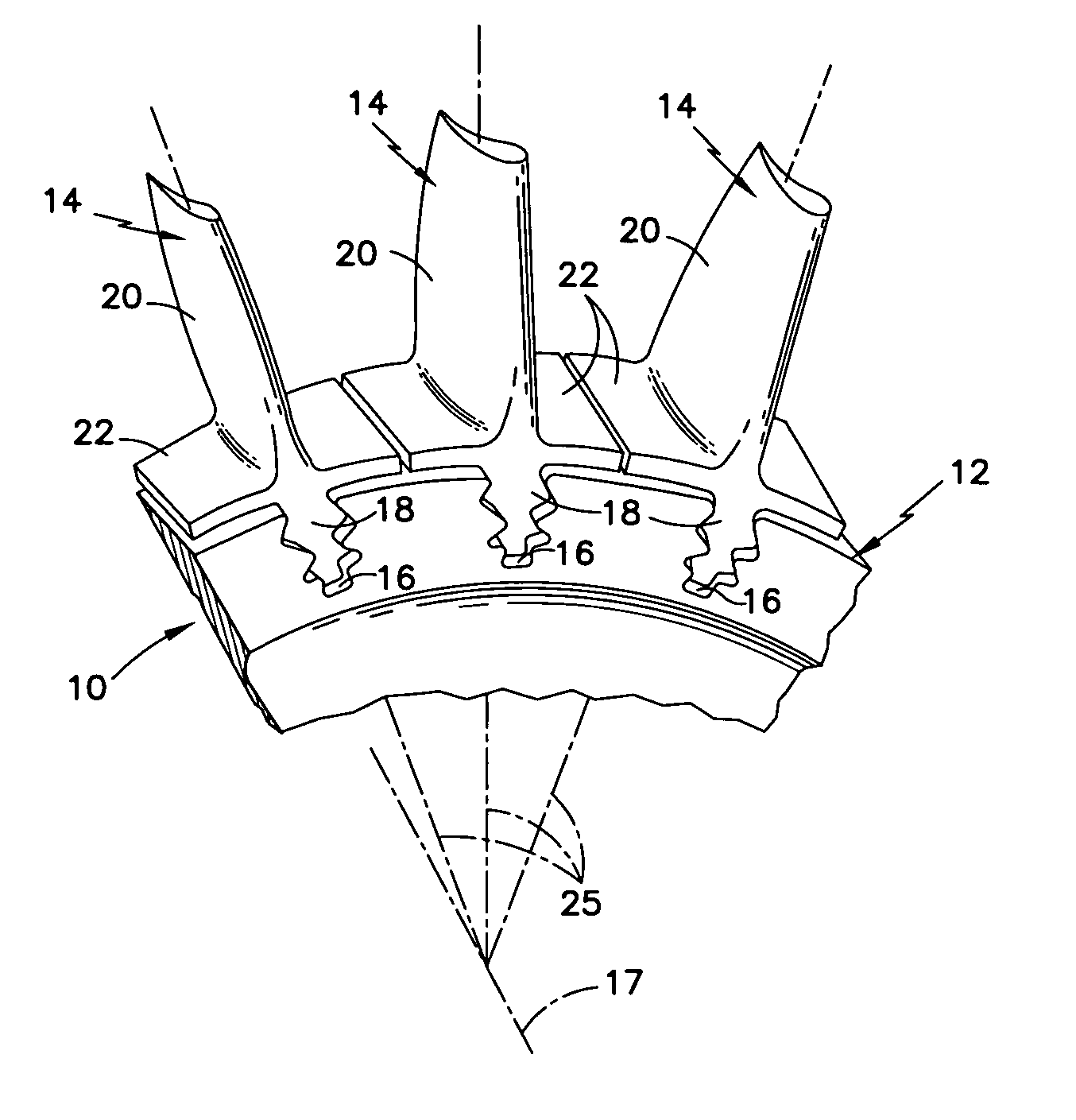 Cooled rotor blade with vibration damping device