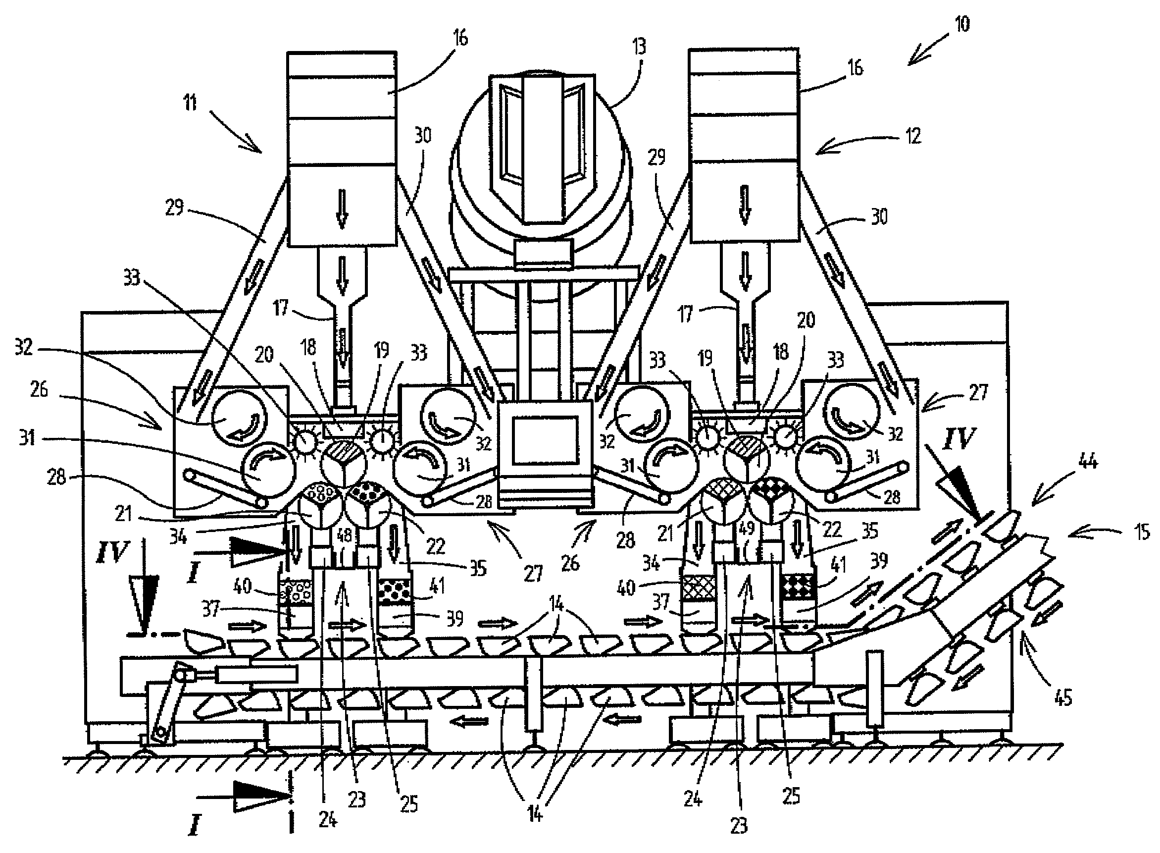 Method of, and apparatus for, forming portions of fibrous material and removing the same