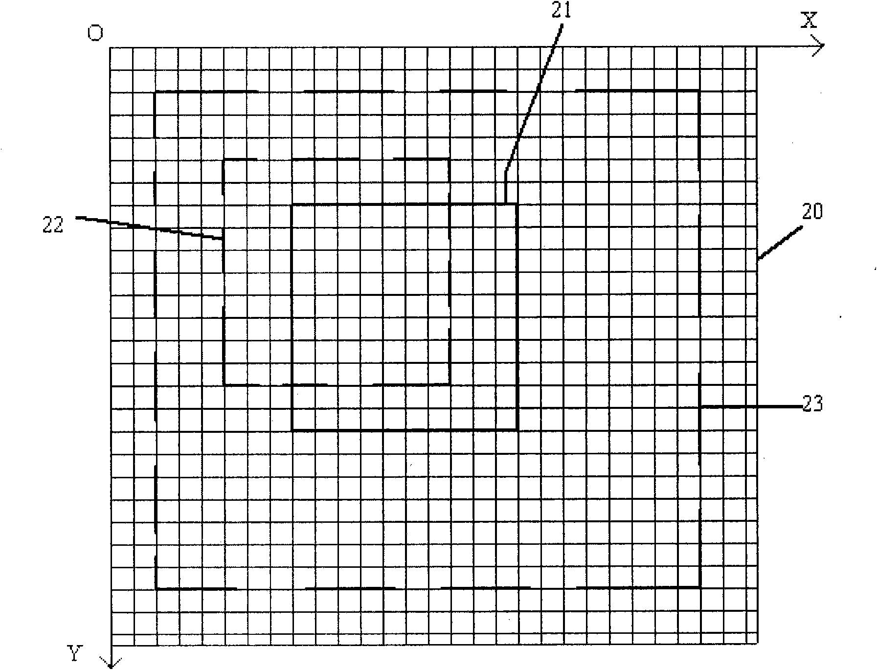 Method and device for frame matching displacement measurement by using two-dimensional single color contrast ratio as characteristics