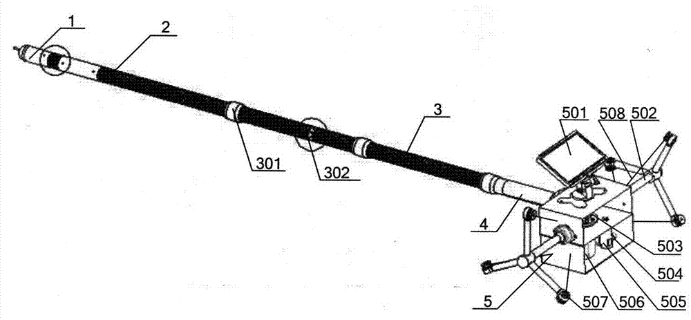 Portable life detection flexible cable