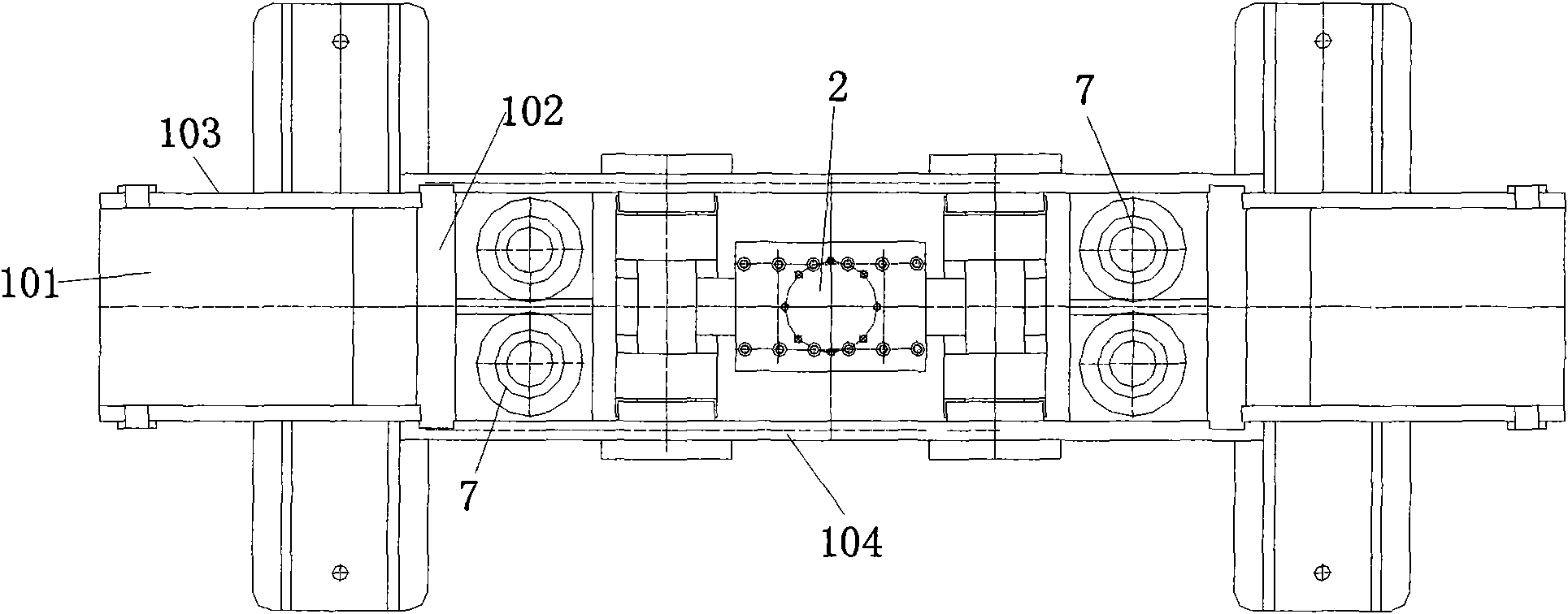 Mechanical pipe fitting bulging device