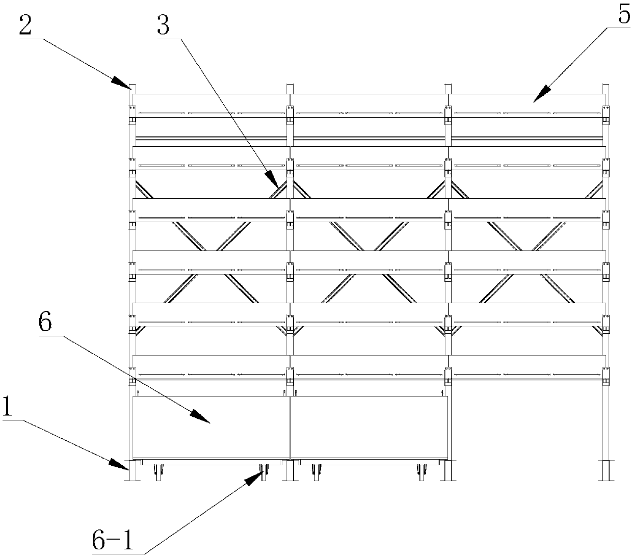 Three-dimensional multilayered drawer type hermetia illucens larva cultivating device and method