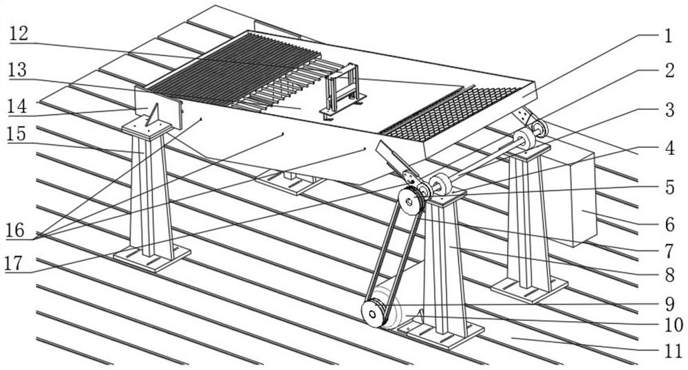 Test bed and test method for quality reliability of cleaning screen box