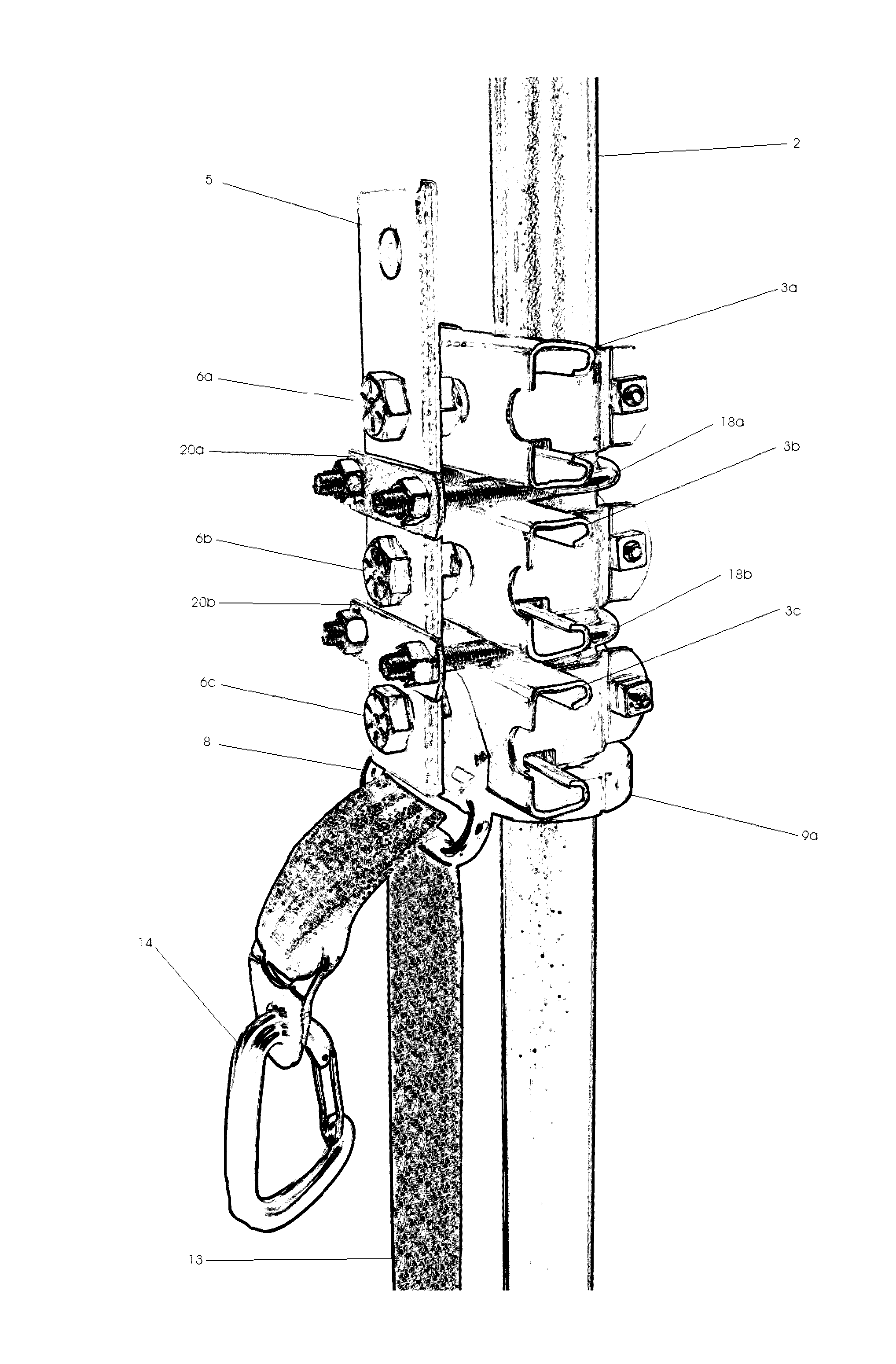 Pole Mounted Safety Restraint for Use in Mobile Fitness Vehicle