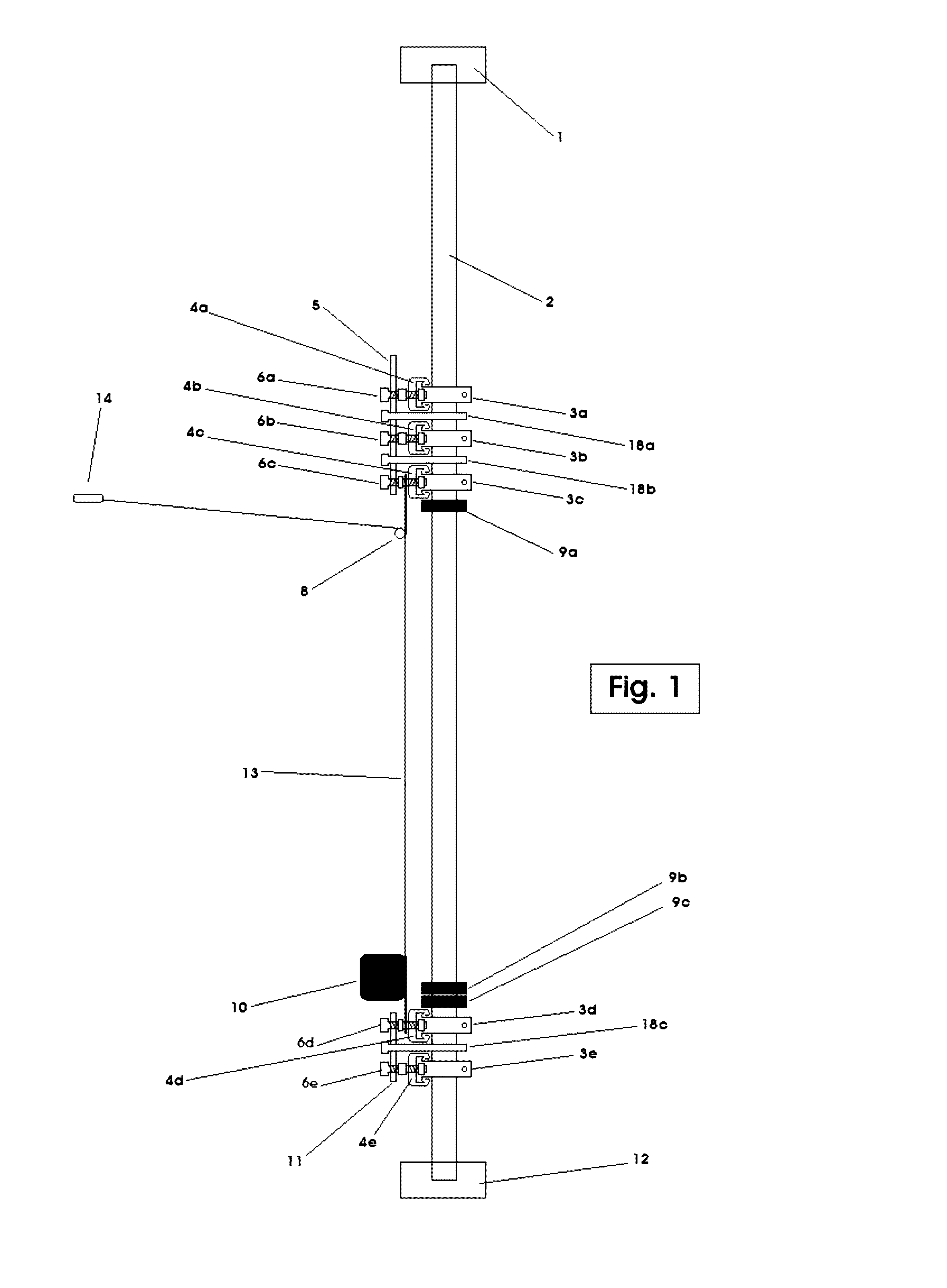 Pole Mounted Safety Restraint for Use in Mobile Fitness Vehicle