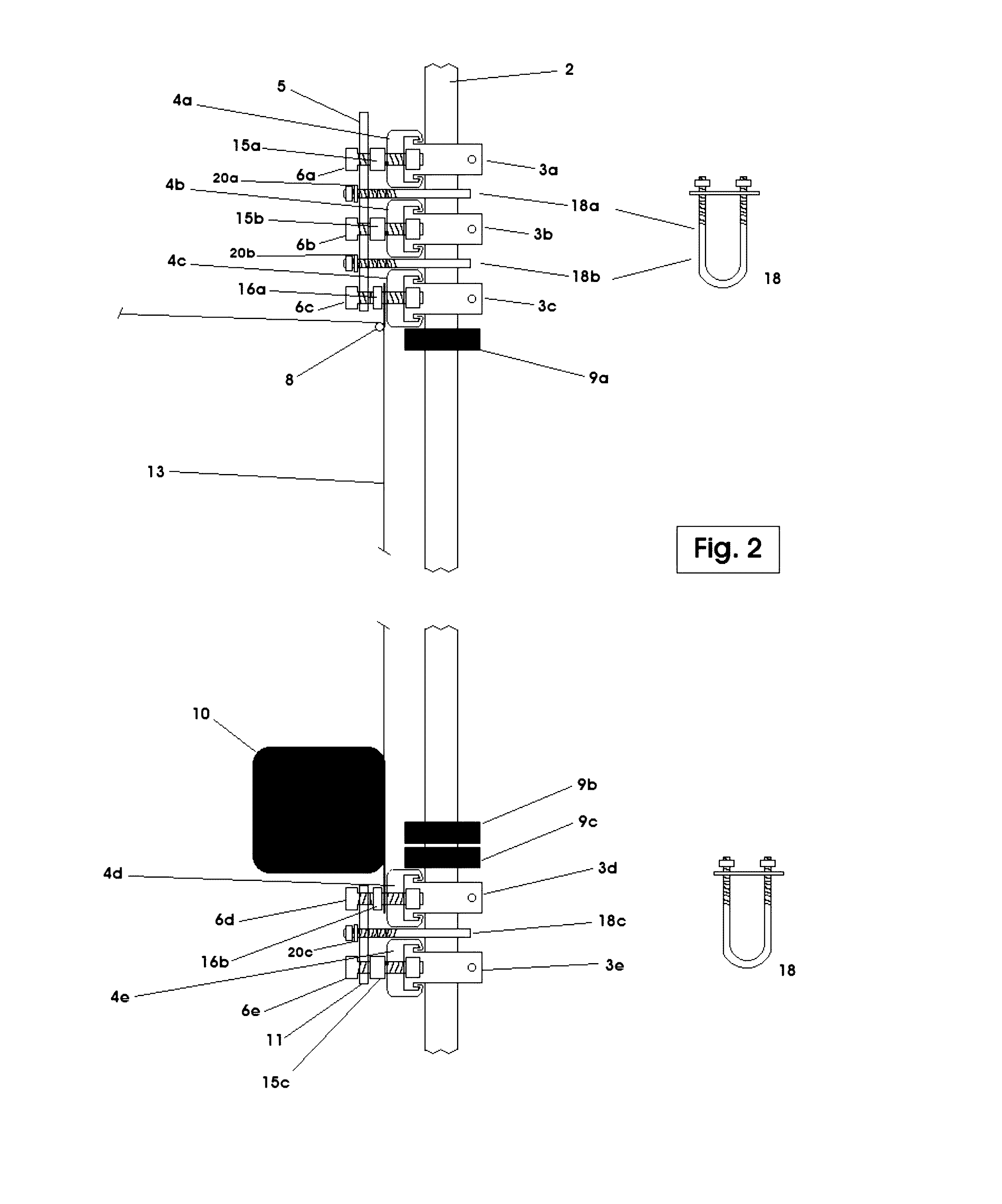 Pole Mounted Safety Restraint for Use in Mobile Fitness Vehicle