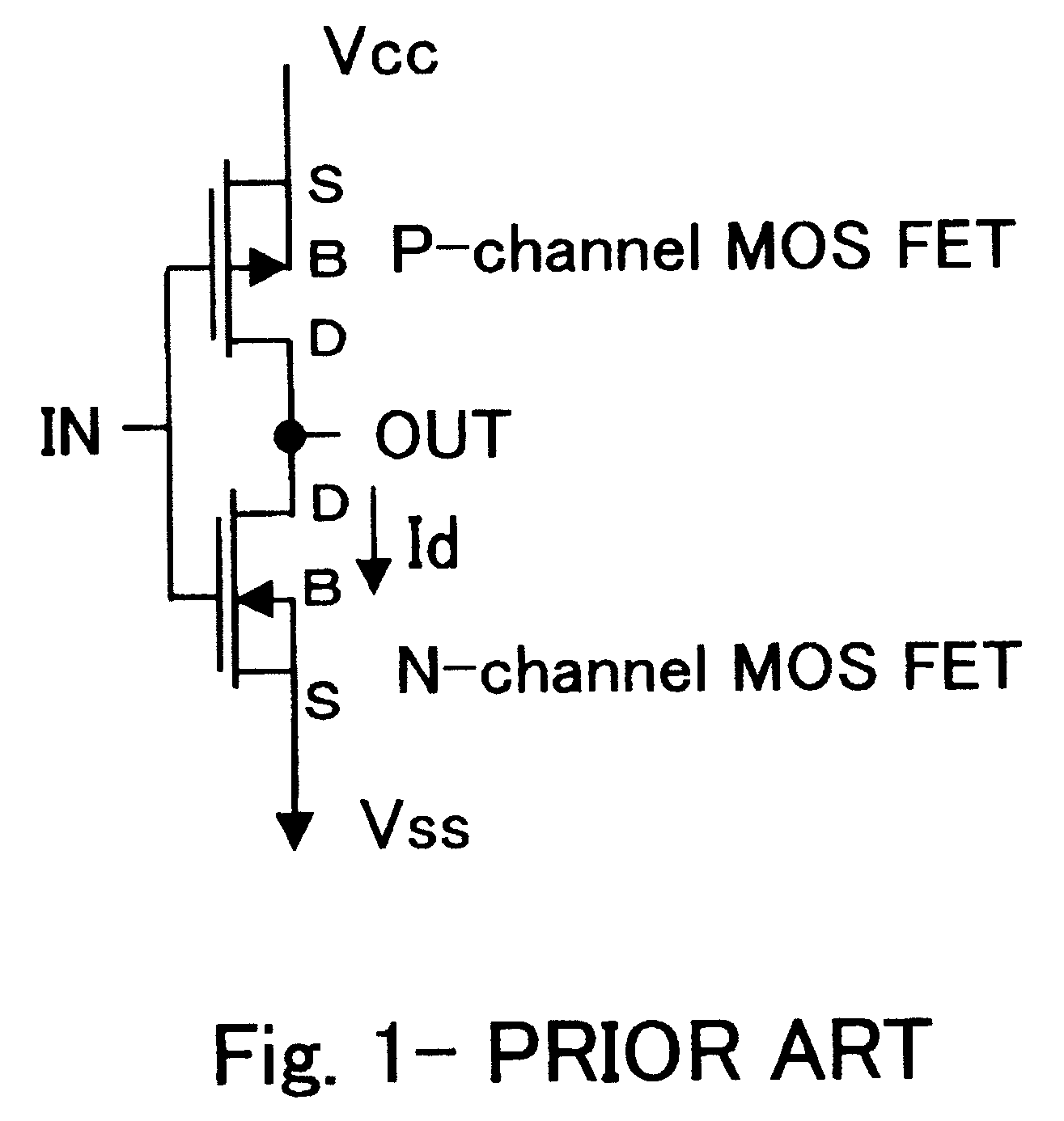 Complementary source follower circuit controlled by back bias voltage