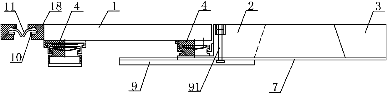 Anti-seismic large deformation expansion device of comb plate