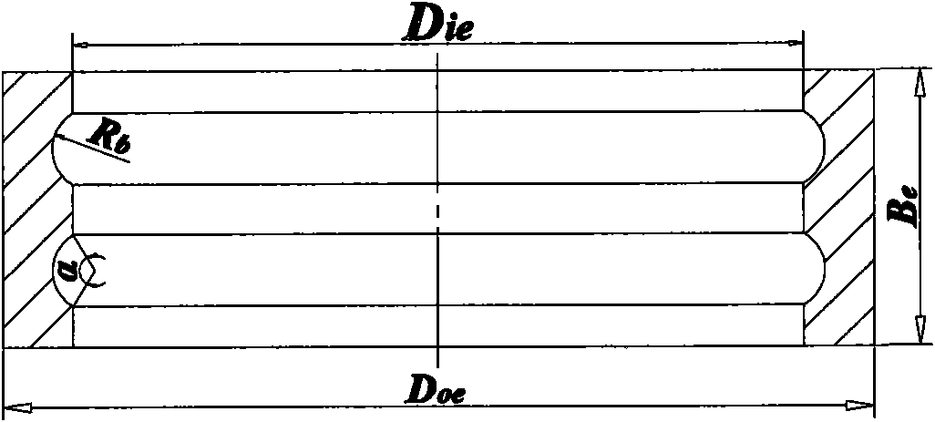 Cold ring rolling forming method for double-flute section ring