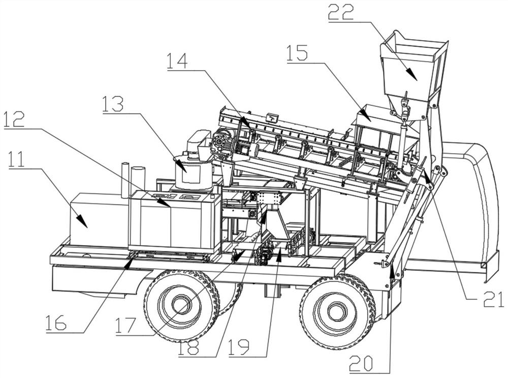 Sample taking and preparing vehicle with crushing function