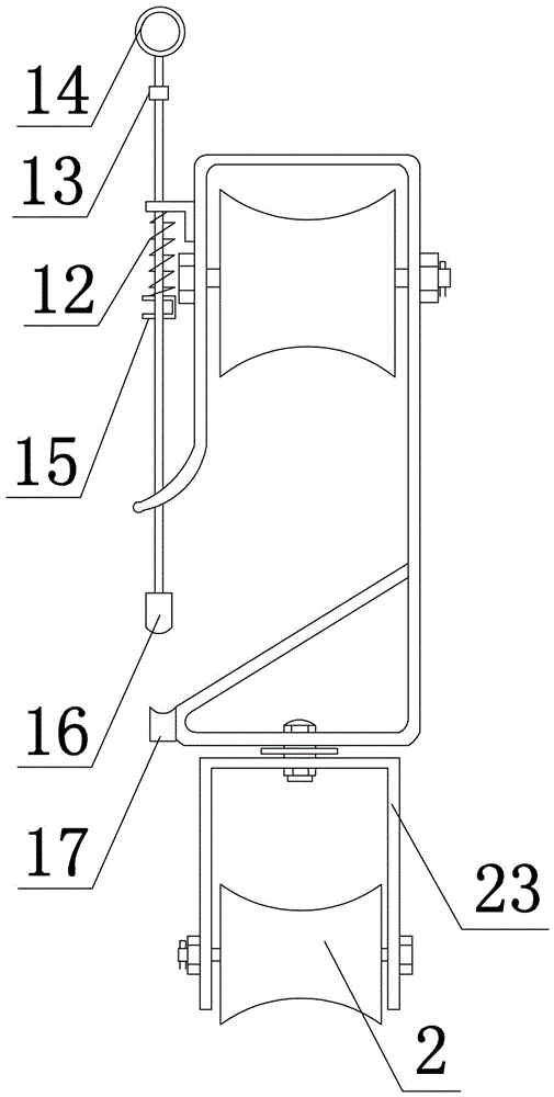 Self-sealed wire pulley of power transmission line