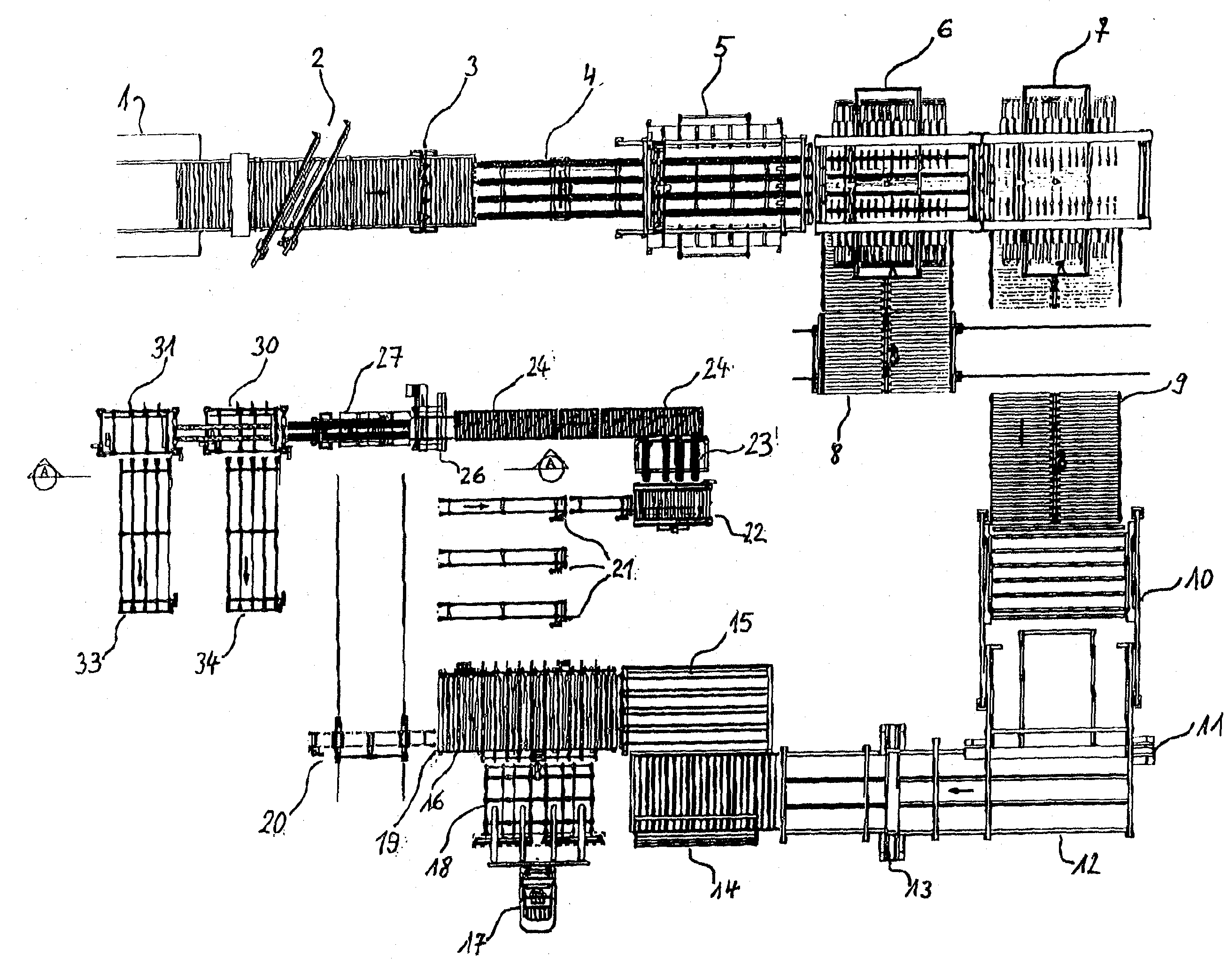 Device for marking and analyzing defects in a system for cutting boards to size made of wood at least in part