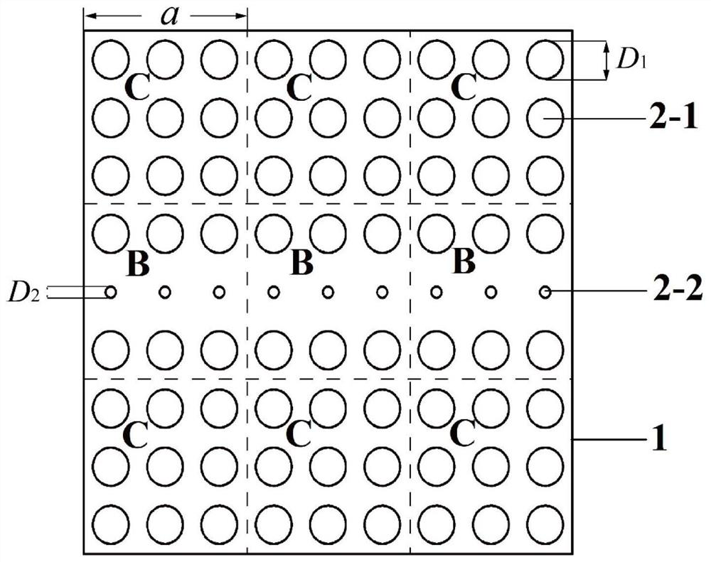 A cluster of supercells capable of forming line defect periodic composite structure