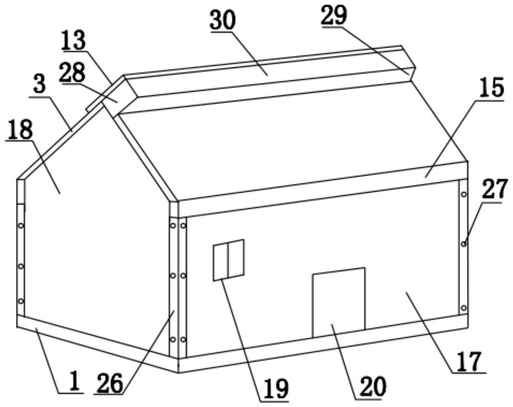 A prefabricated prefabricated house for a construction site