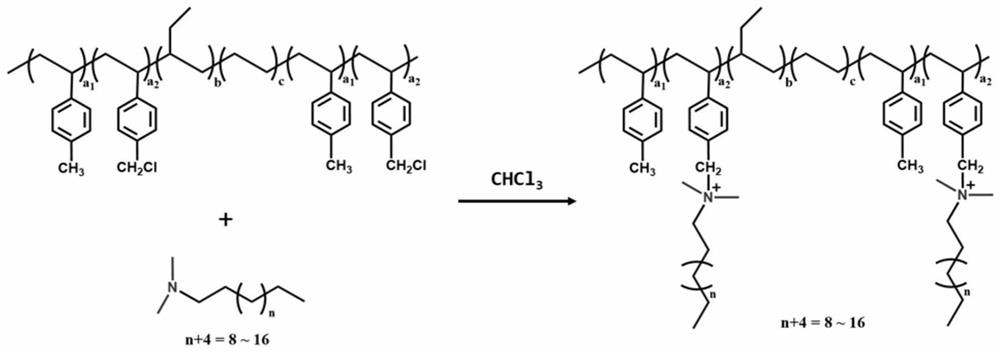 A kind of comb structure basic anion exchange membrane and its preparation method