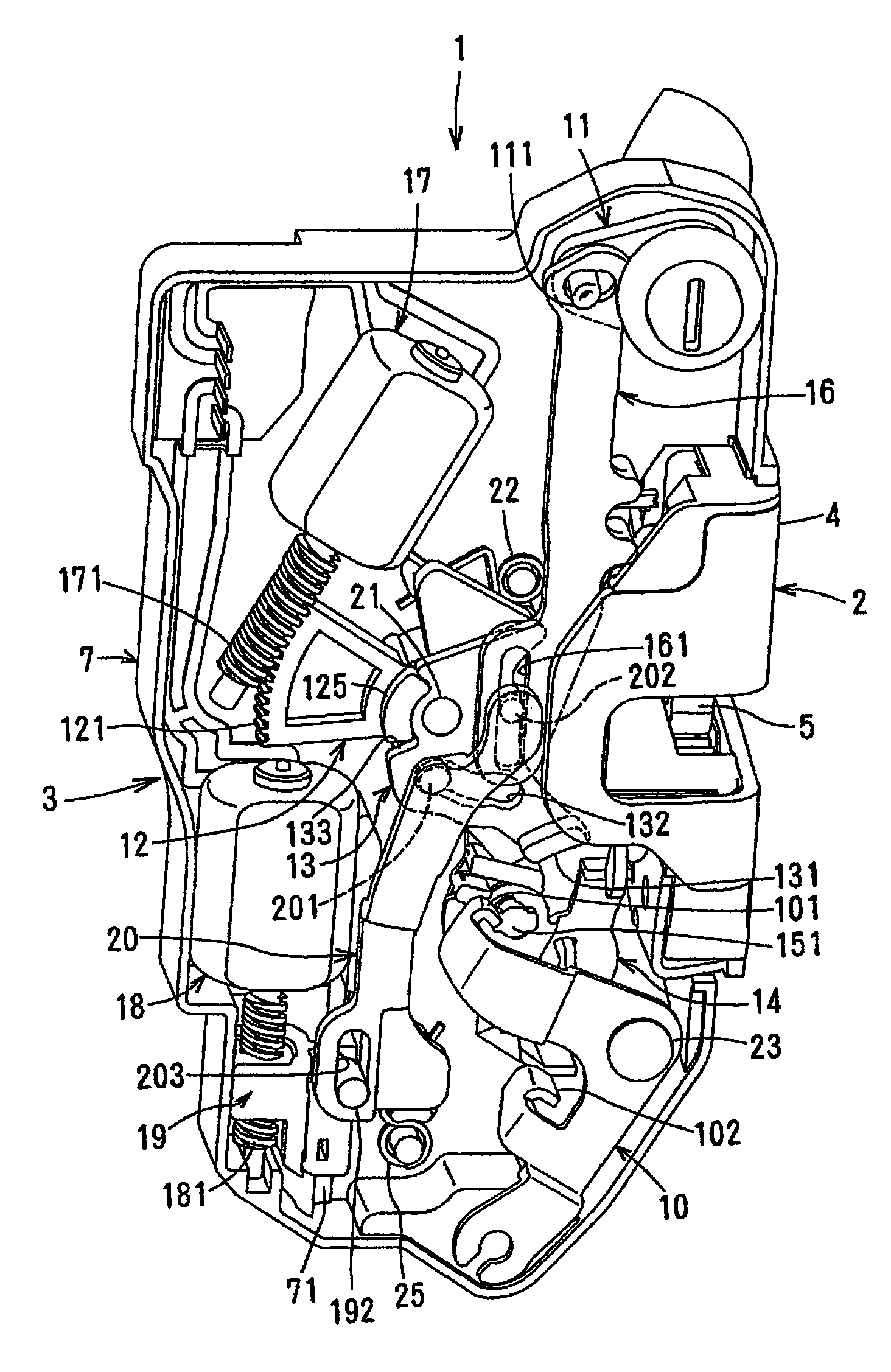 Door latch device for a motor vehicle