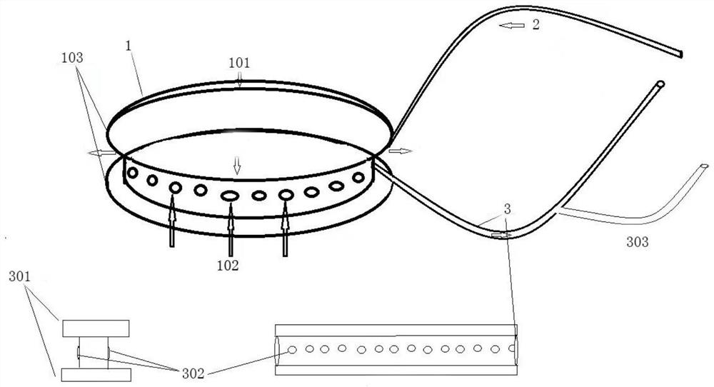 Adjustable sinus tract wound surface negative pressure suction device