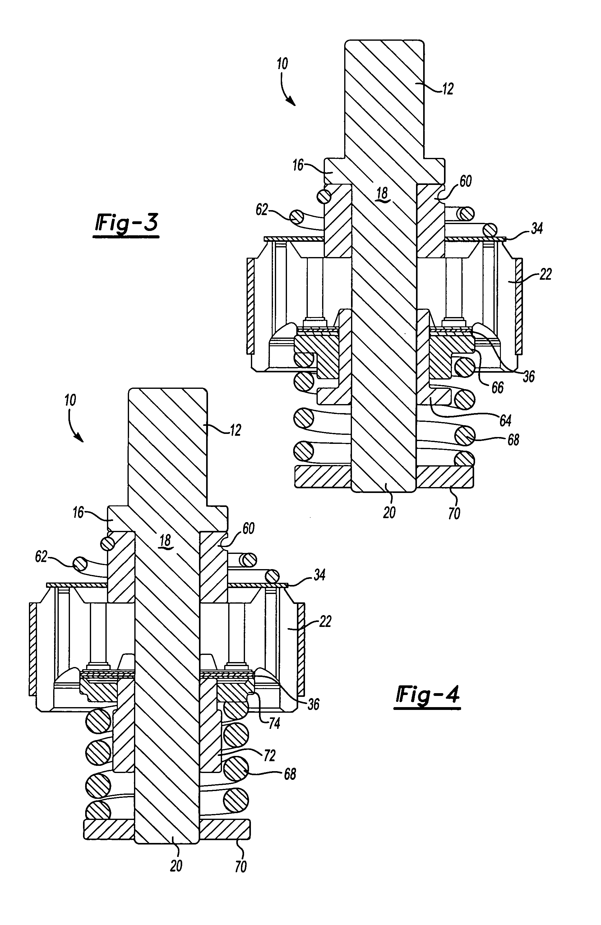 Common damper hub for valve bodies