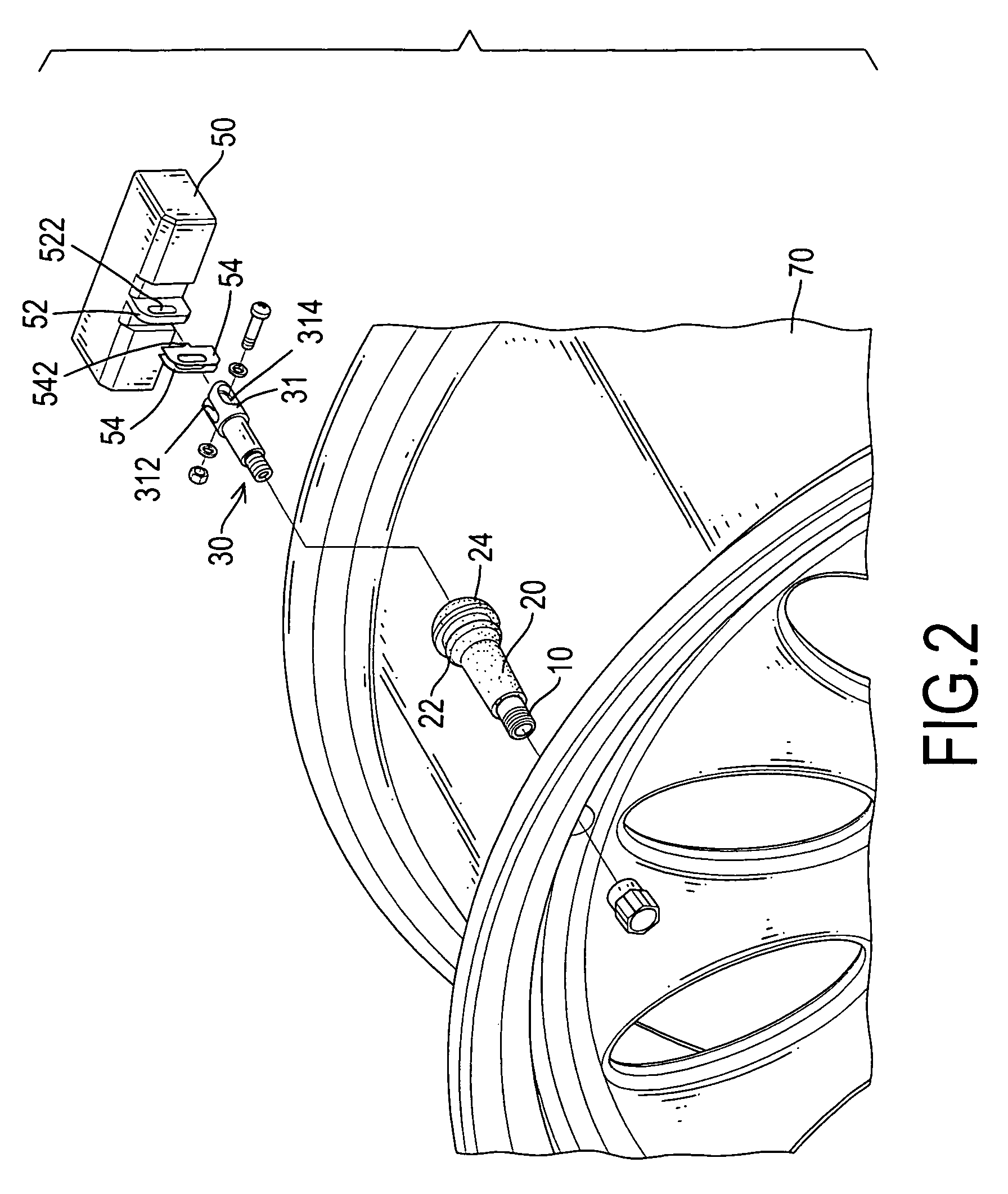 Valve stem assembly for tire pressure detecting systems