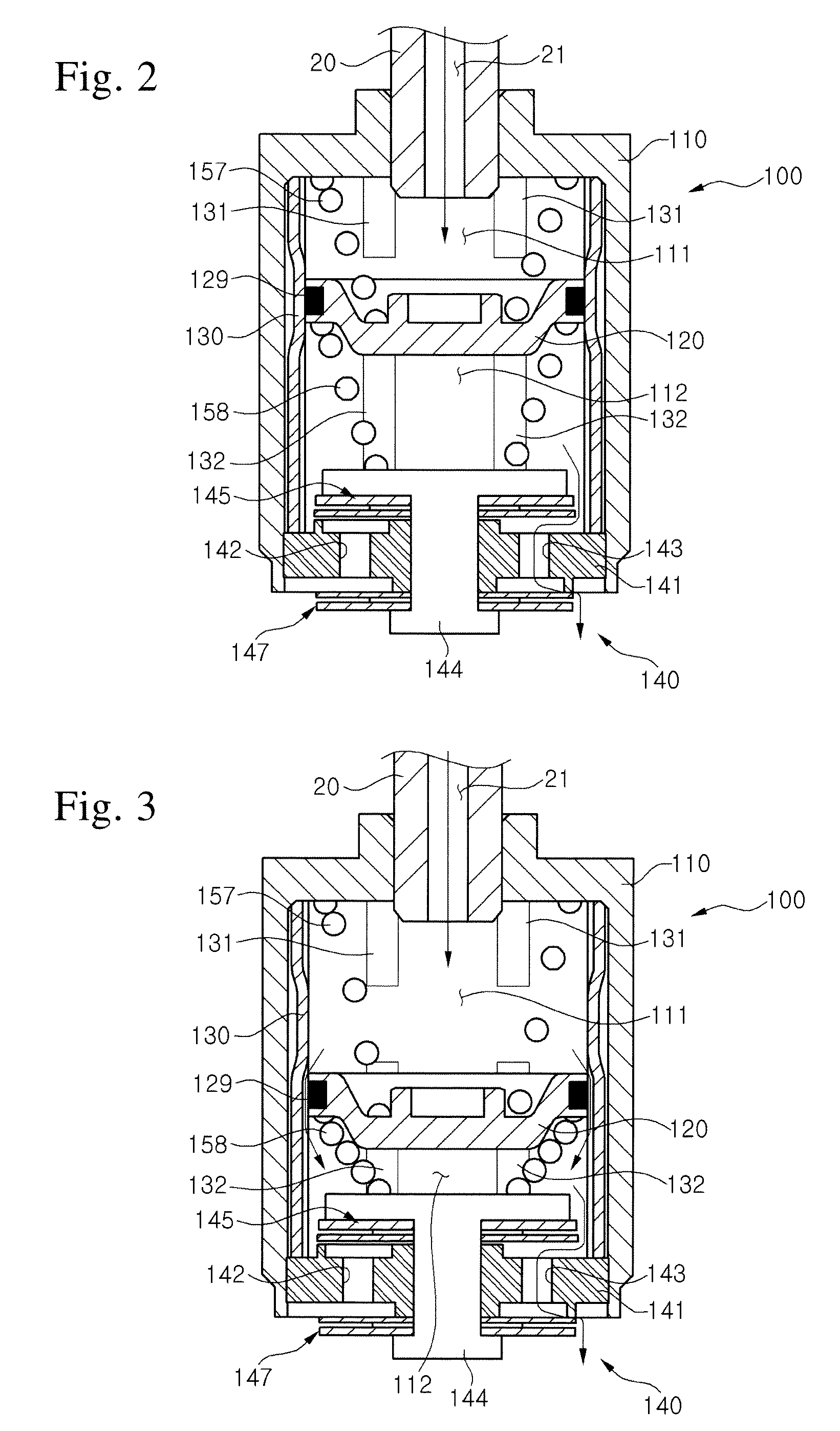 Frequency/pressure sensitive shock absorber