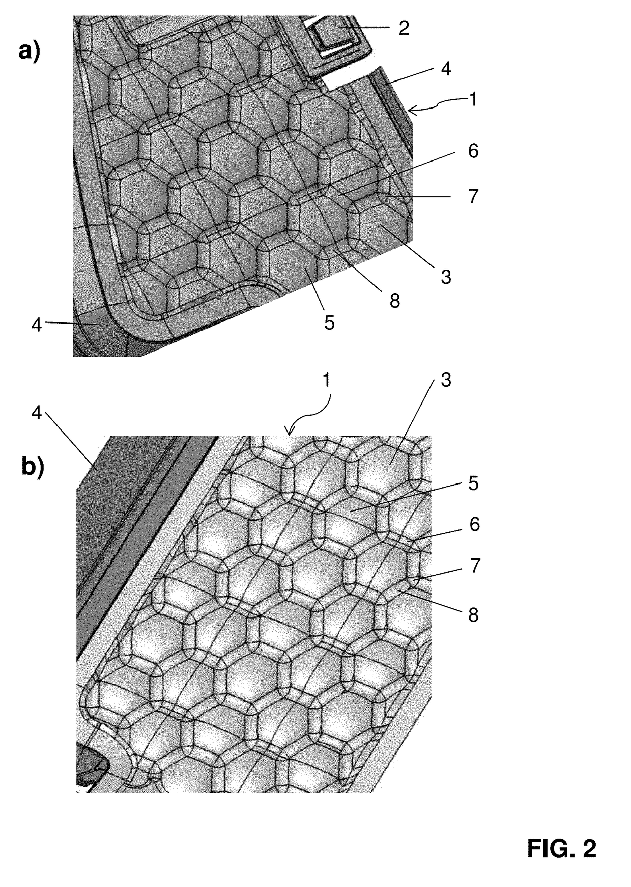 Topologically structured component panel and method for producing the same