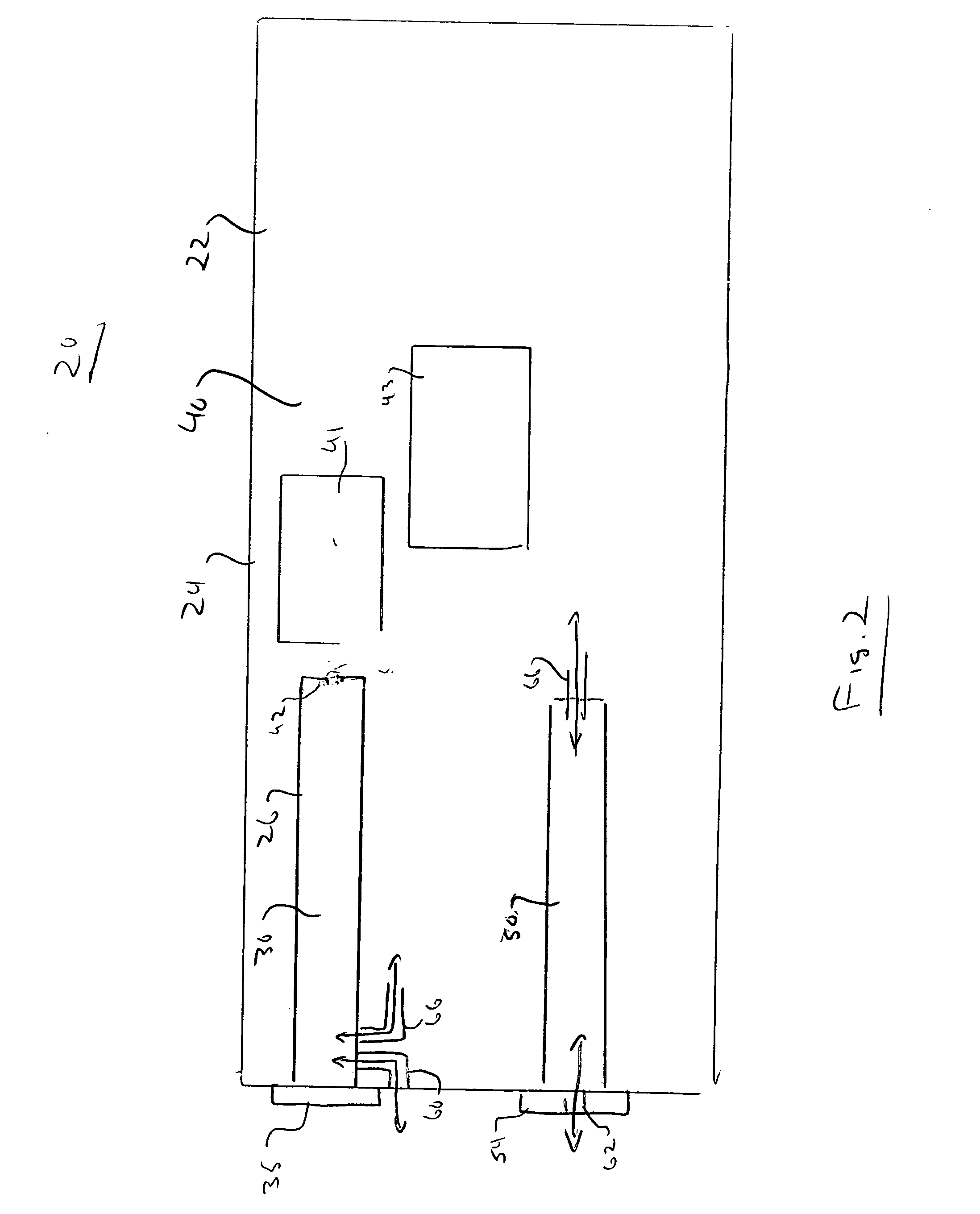 External infusion device having a casing with multiple cross-vented hermetically-sealed housings