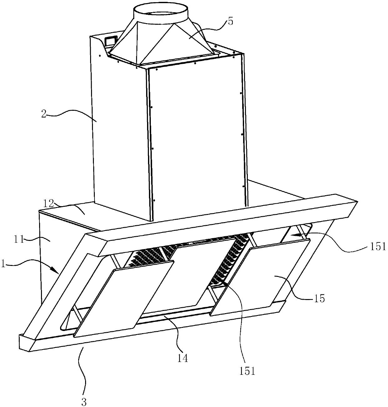 Near-suction range hood