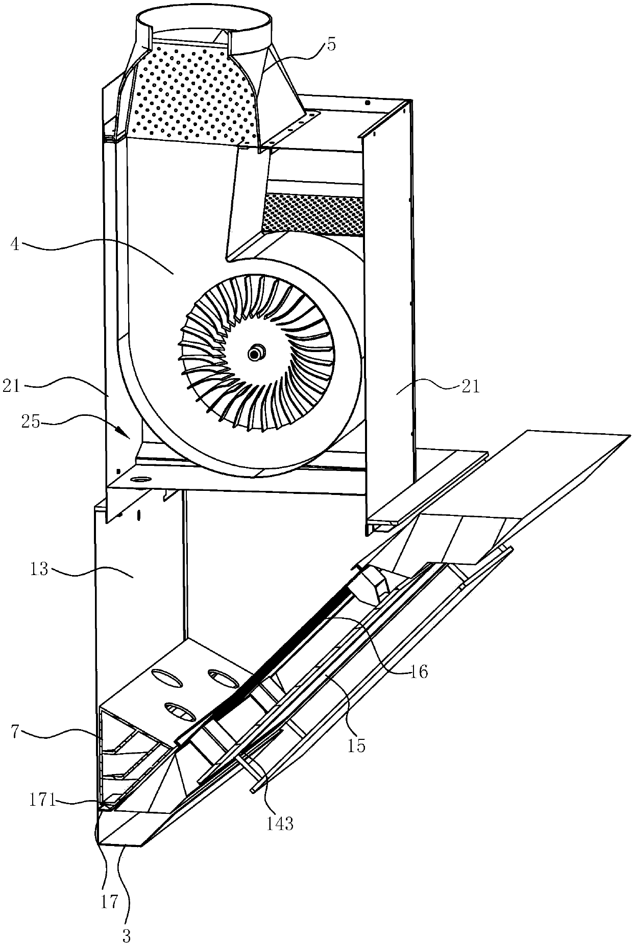 Near-suction range hood