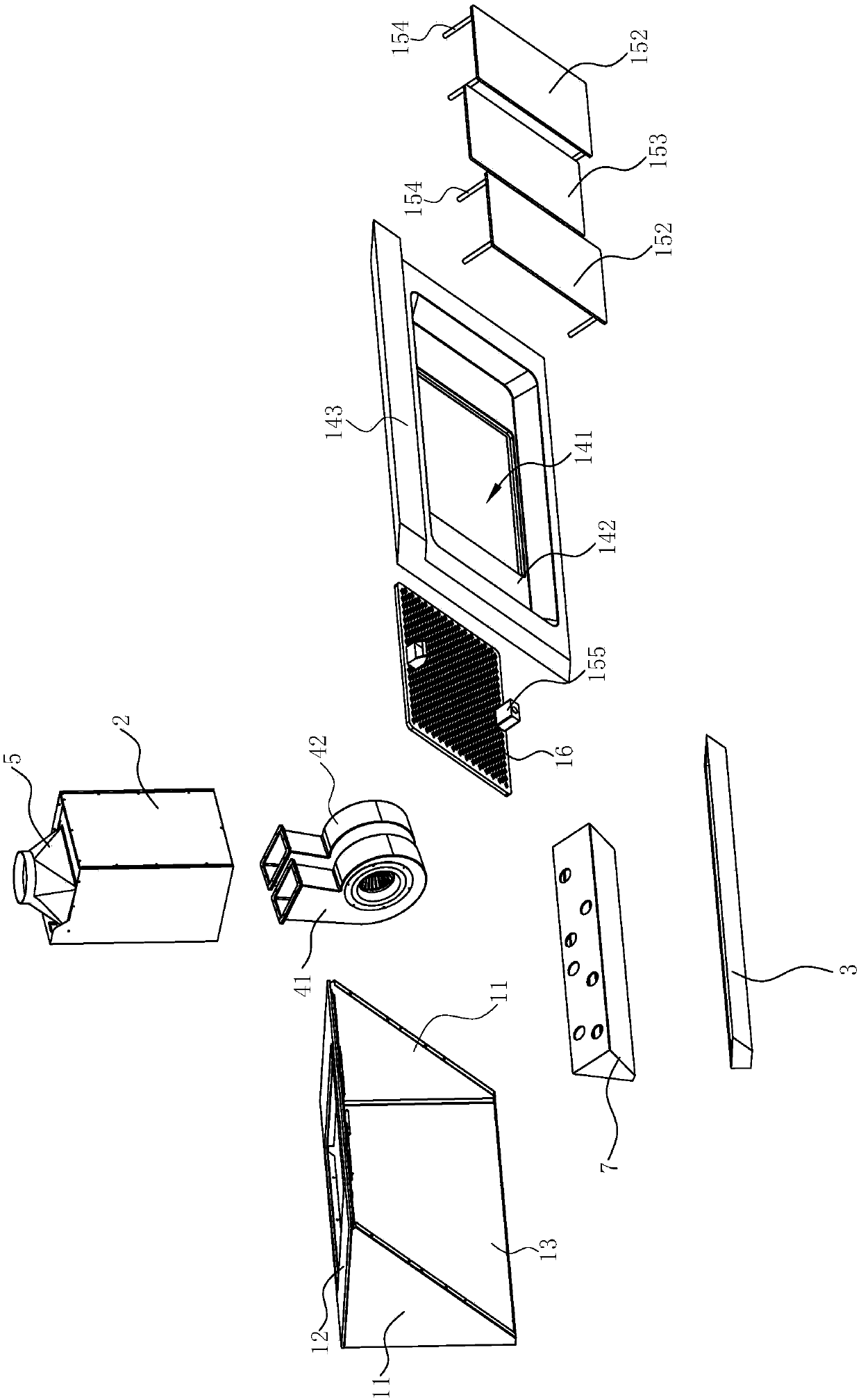 Near-suction range hood