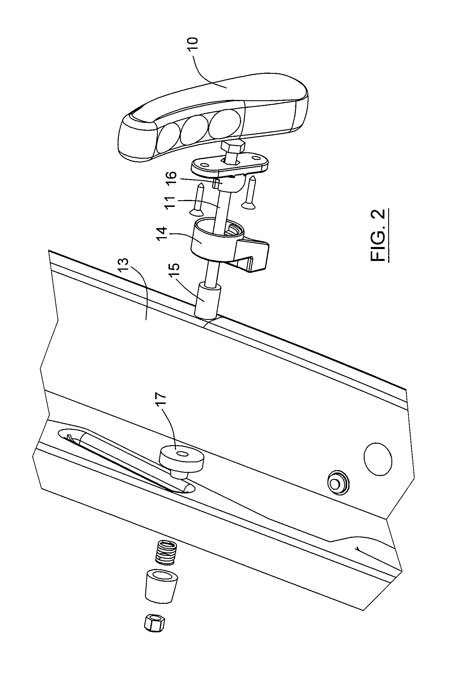 Spiral jaw locking mechanism for adjustment system in chairs