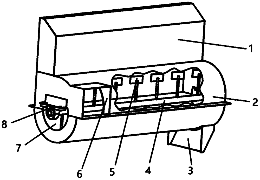 Negative pressure type grain secondary winnowing device