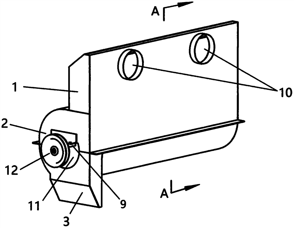 Negative pressure type grain secondary winnowing device