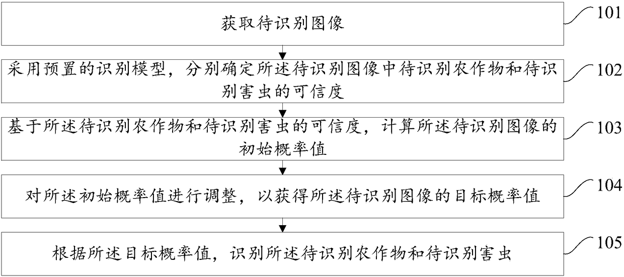 Crop pest identification method and device