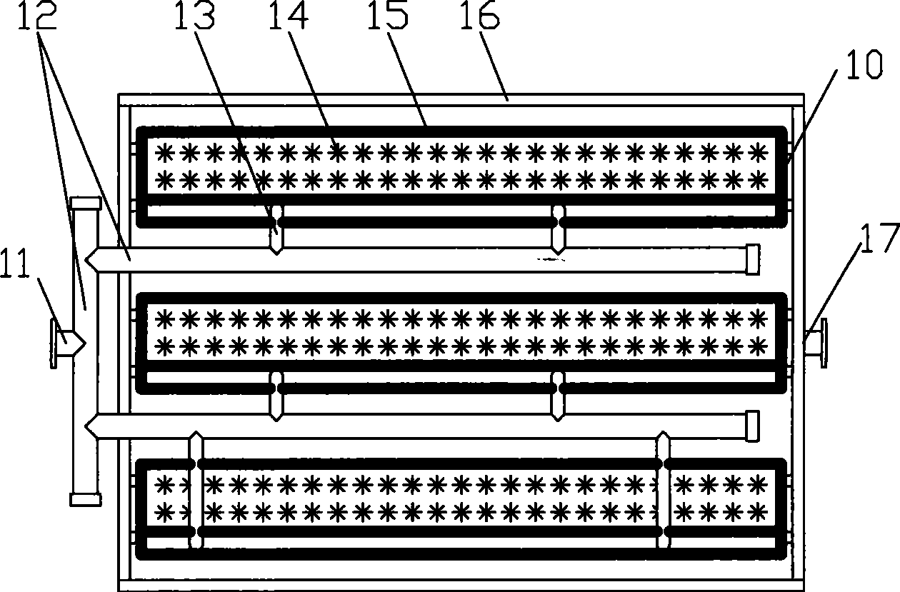 Domestic sewage treatment process and apparatus