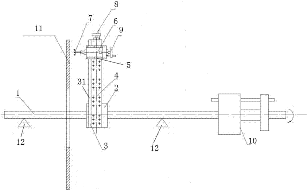 Mechanical arm used for machining installing face of aluminum alloy ship spray pump