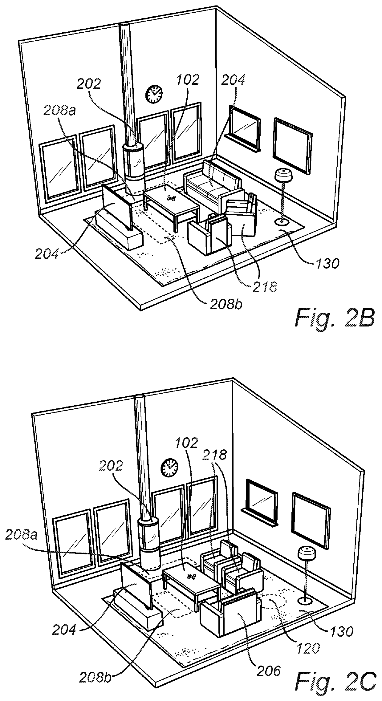 Method, device and computer program for generating a virtual scene of objects