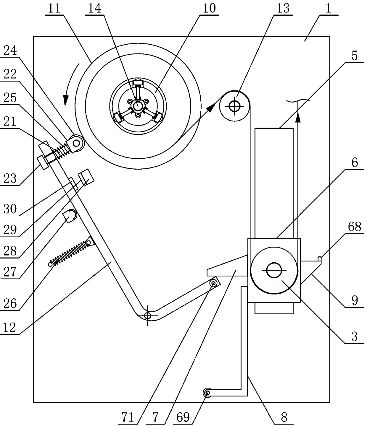 Textile fabric conveying device