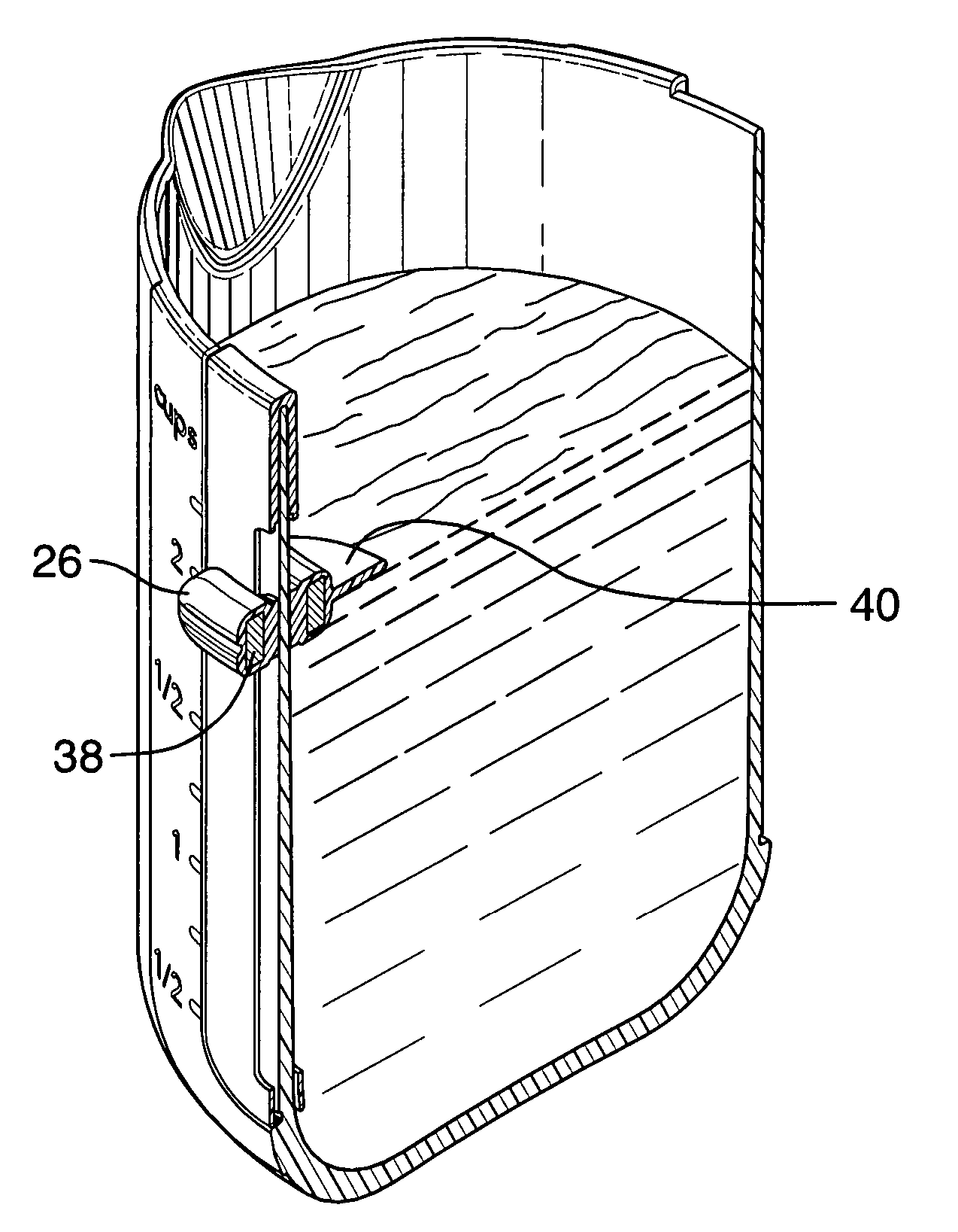 Liquid measuring vessel