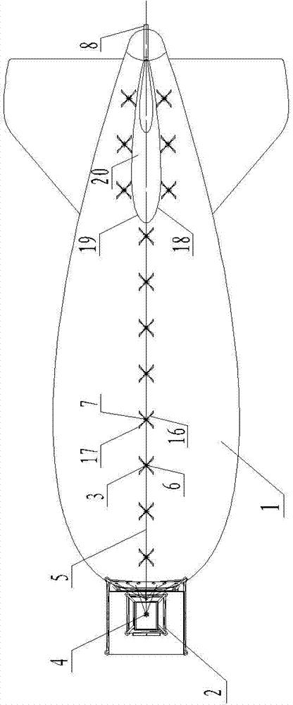 Pipeline spraying ice and snow removing device for aerostat