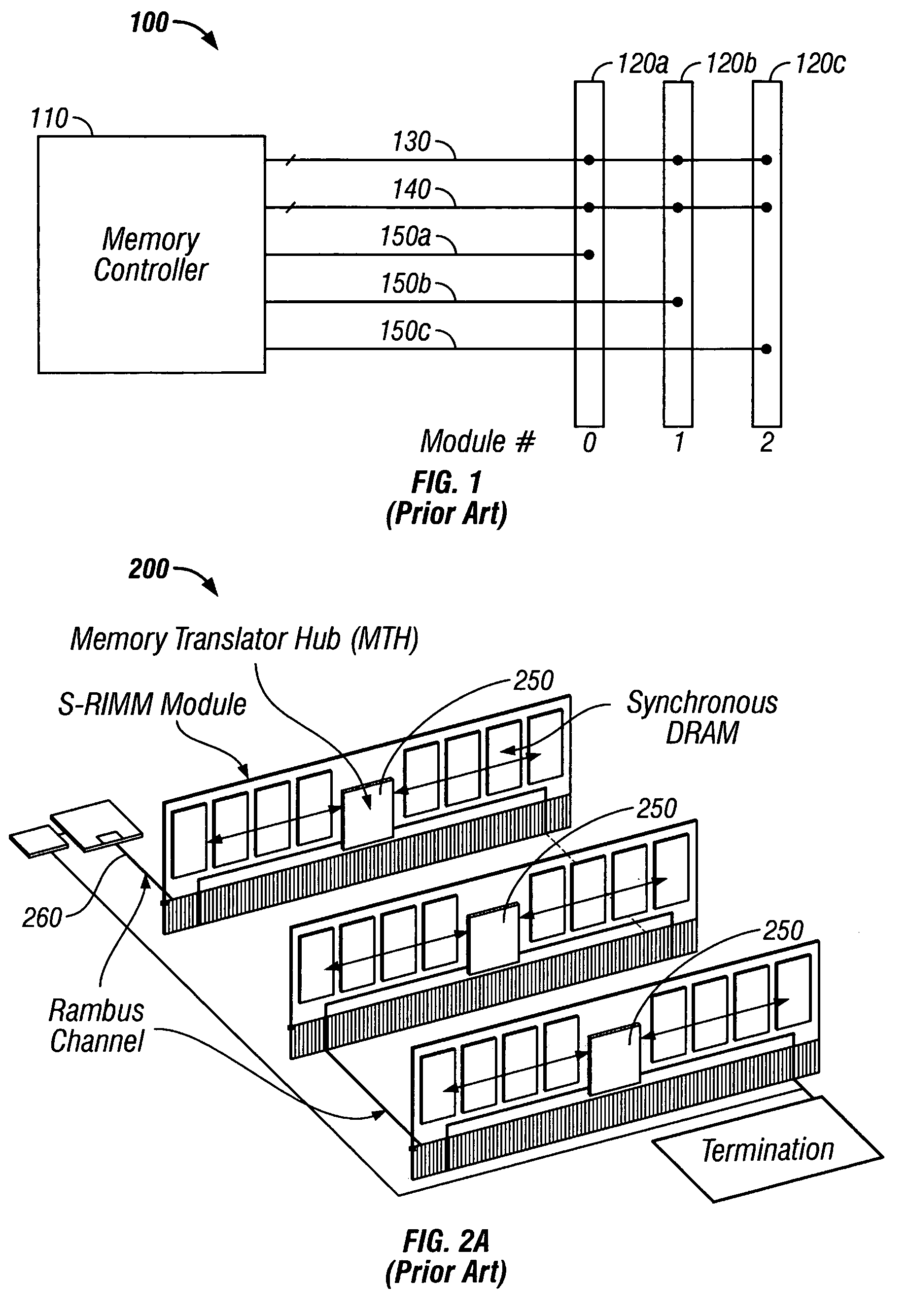 Configurable width buffered module having a bypass circuit