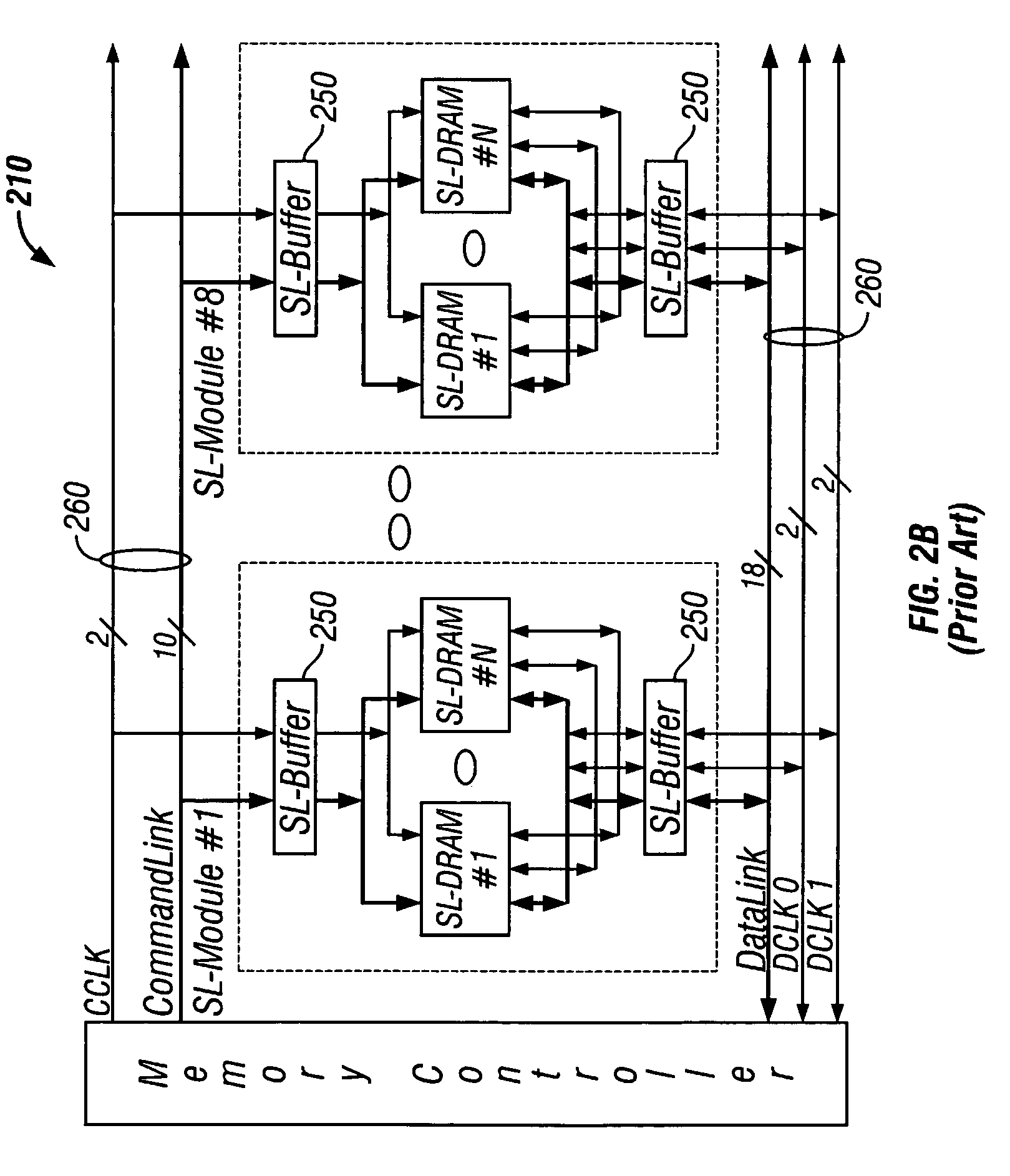 Configurable width buffered module having a bypass circuit