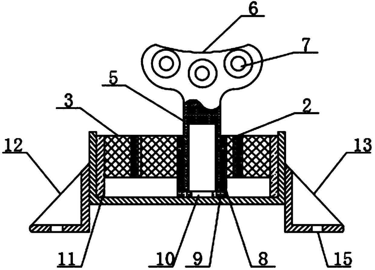 Two-stage vibration reduction mount device for electric vehicle