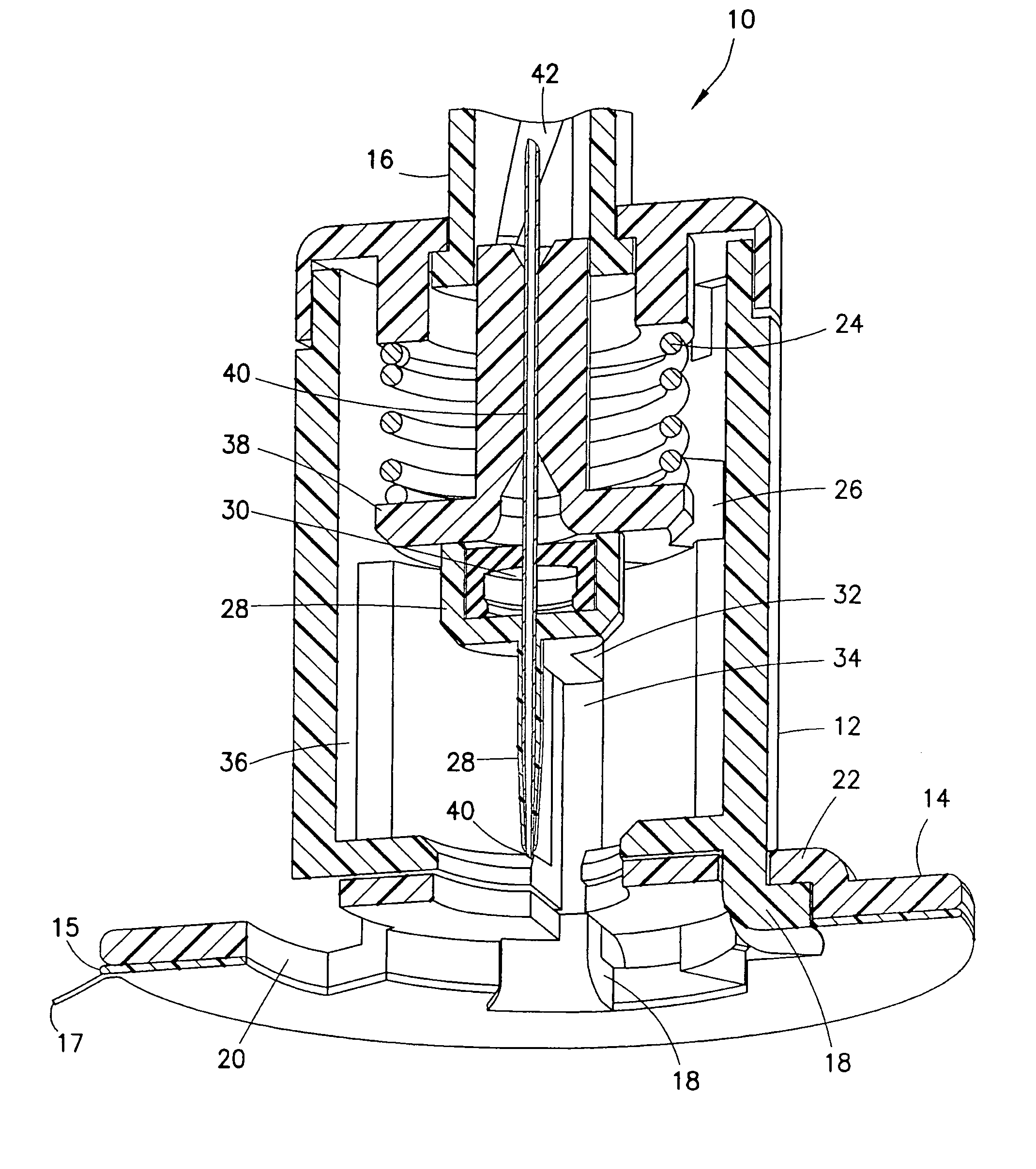 Infusion device with automatic insertion and introducer needle retraction