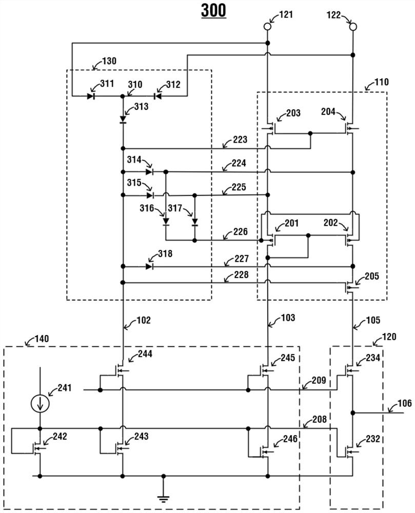 A differential voltage detection circuit with wide voltage input range